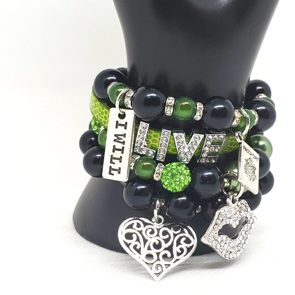 Ladies beautiful stack bracelets - Picture 3 of 4